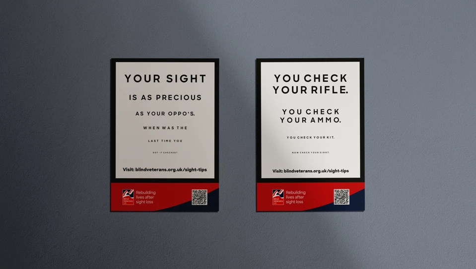 A picture of two posters with the words 'Your sight is as precious as your Oppo's. When was the last time you got it checked?'