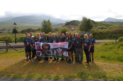 Photo of Captain Colin Jones and Royal Welsh Team, raising funds for Stephen Healey Memorial Challenge