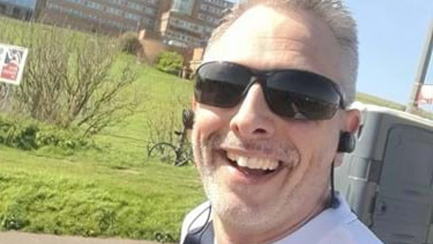 Stuart smiling as he passes the Ovingdean Centre