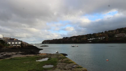 Menai Straits river estuary and shoreline