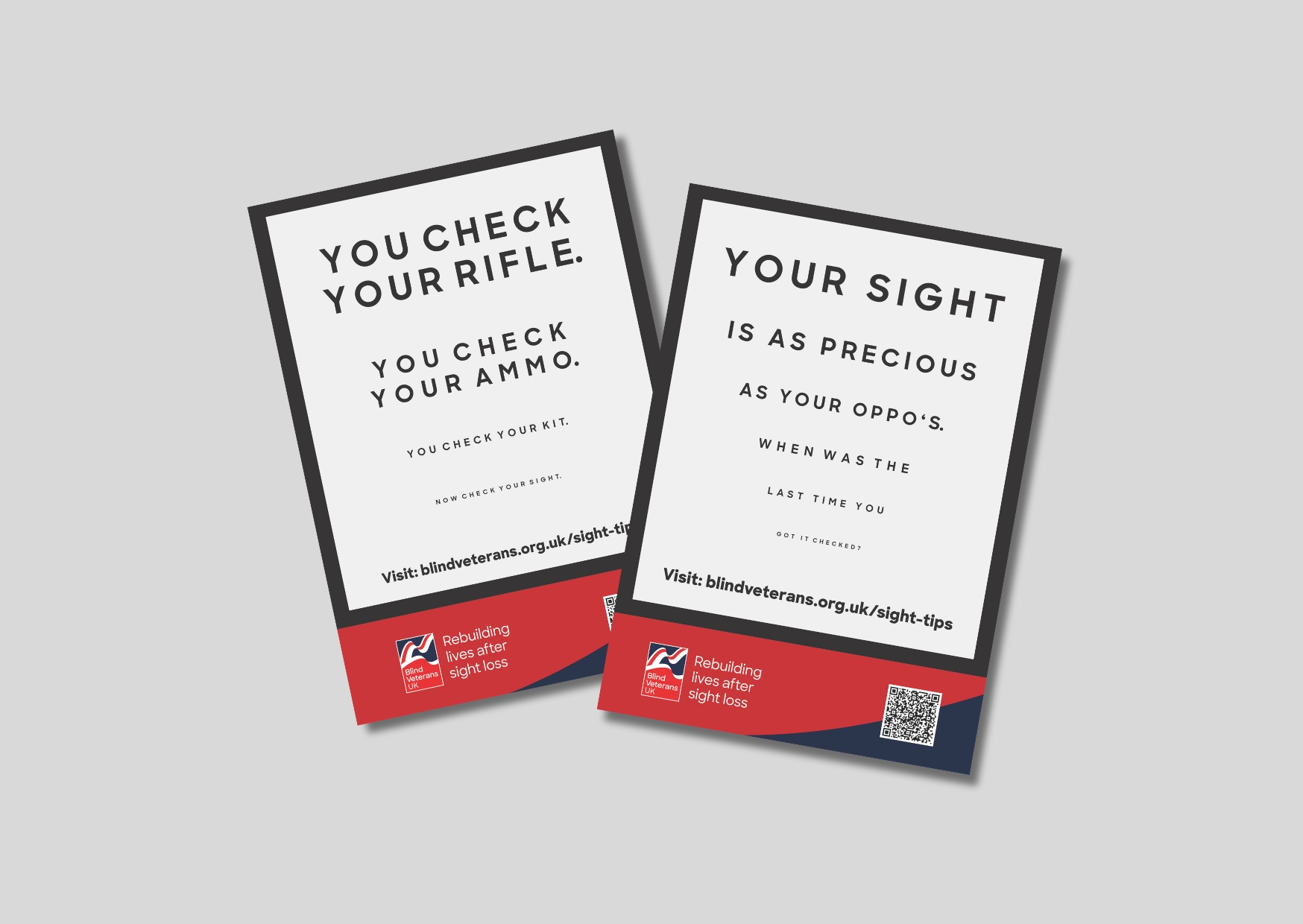 Military sight loss champions promotional poster