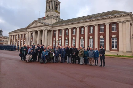 Members standing outside RAF Cranwell