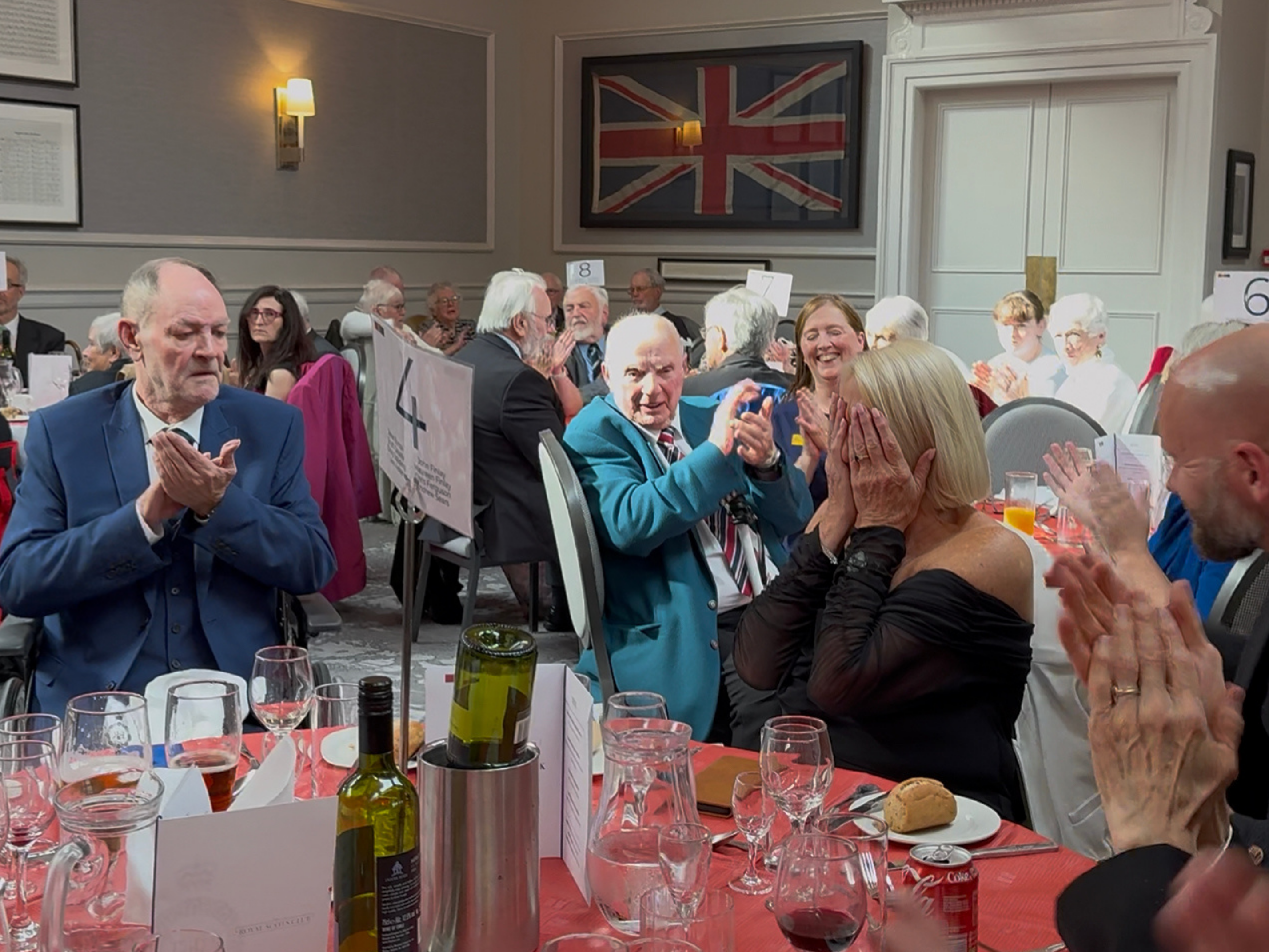 Maureen reacting to receiving award