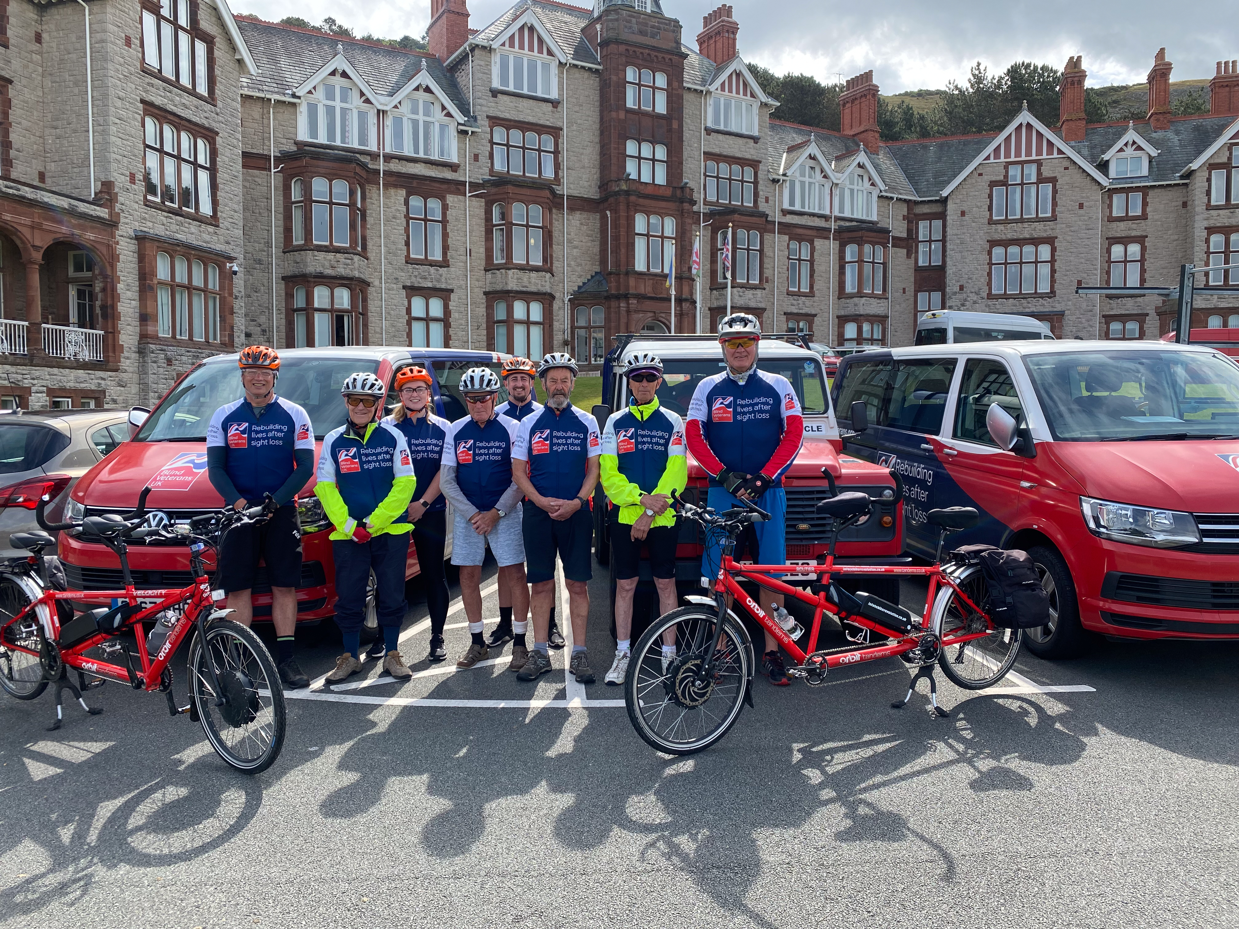 Veterans cycling at the Llandudno centre