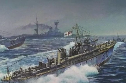 Illustration of a military ship from Glimpses of War Volume 2 front cover