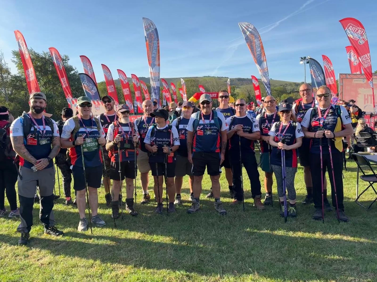 A team photo ahead of the start
