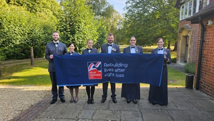 From left: Cpl Lake, Cpl King, Cpl Webb, A/FS Poynton, Flt Lt Brownlee and Flt Lt Cotterill