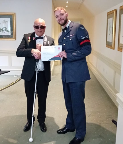 Member Stuart James With Cpl Chris Lake