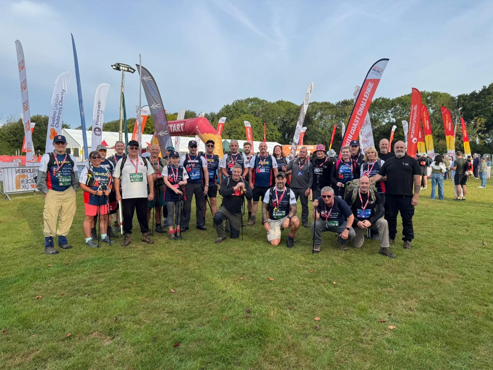 A group photo with all our blind veterans, guides, staff members and volunteers