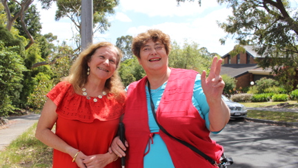 A photo of Maribel, left, and Penny, right, in Melbourne