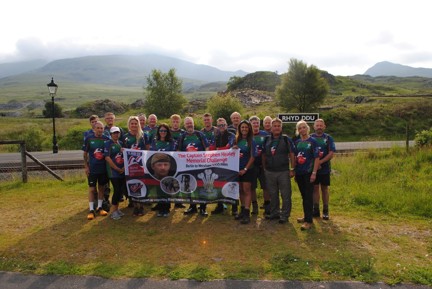 Photo of Captain Colin Jones and Royal Welsh Team, raising funds for Stephen Healey Memorial Challenge