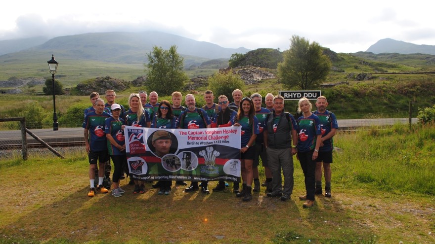 Photo of Captain Colin Jones and Royal Welsh Team, raising funds for Stephen Healey Memorial Challenge