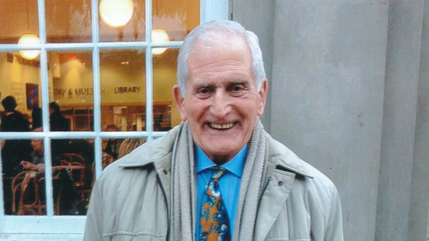 A photo of Geoffrey Barker, blind veteran