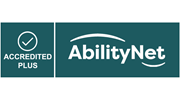 An image showing our accredited plus stamp alongside the AbilityNet logo, and a link to our accessibilty page.