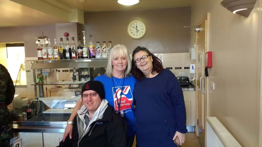 A photo showing our volunteer Jacque at The Veterans Cafe in Leyland