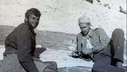 Mike Sadler and SAS Founder David Stirling together in the desert