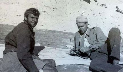 Mike Sadler and SAS Founder David Stirling together in the desert
