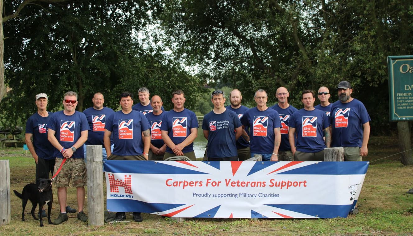 Group picture of the competitors from last year's event wearing Blind Veterans UK tops