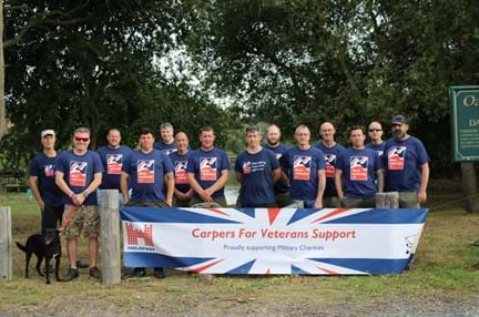 Group picture of the competitors from last year's event wearing Blind Veterans UK tops