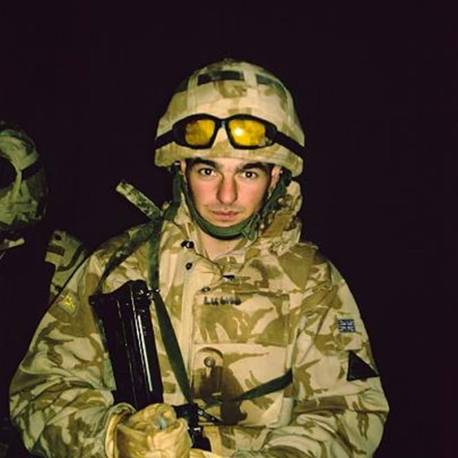 Craig in his combat uniform