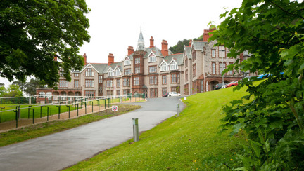 The outside of our Llandudno centre and the path leading up to it