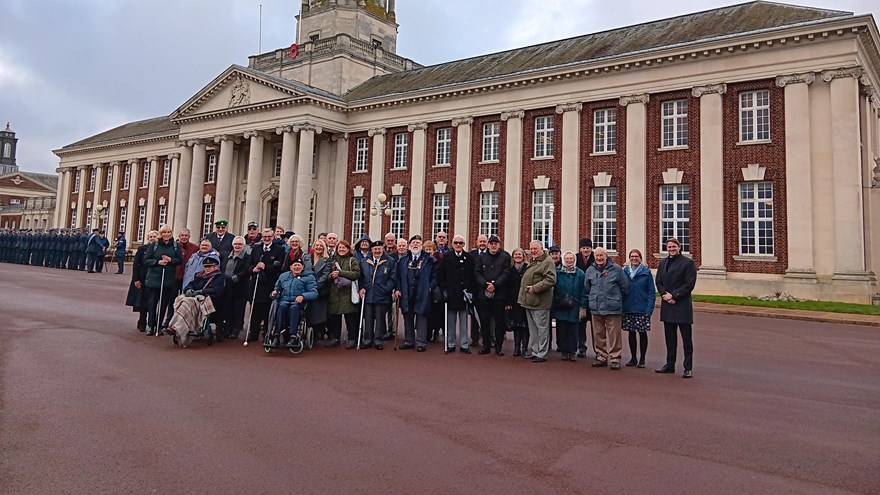 Members standing outside RAF Cranwell