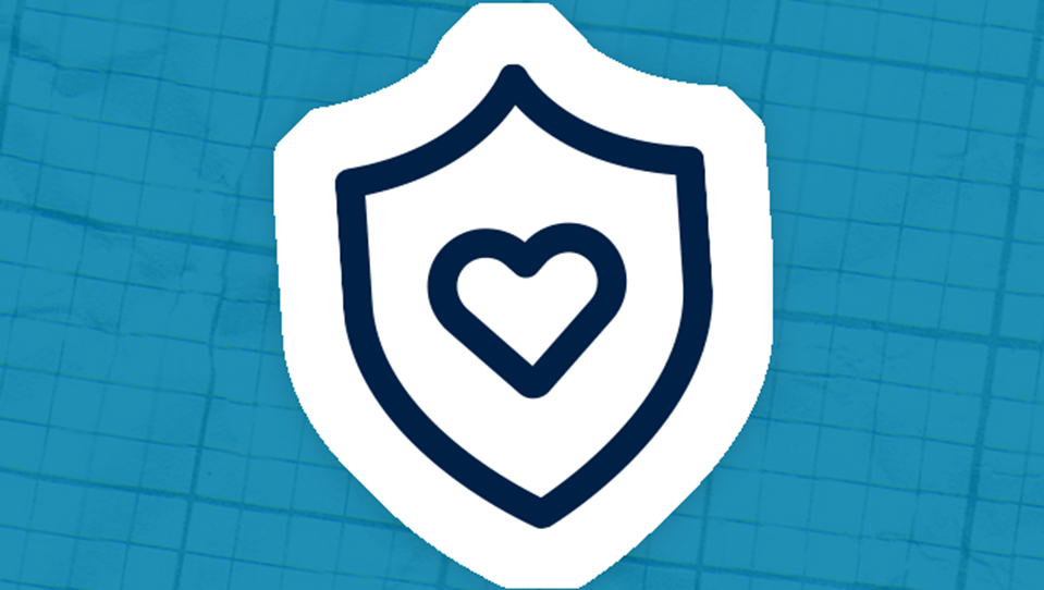 Icon of a heart in a shield