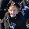 Photo of blind veteran Margaret at Remembrance ceremony