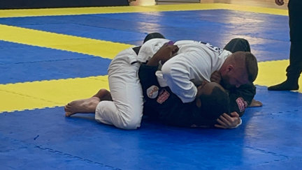 Blind veteran Rob on the Jiu Jitsu mat