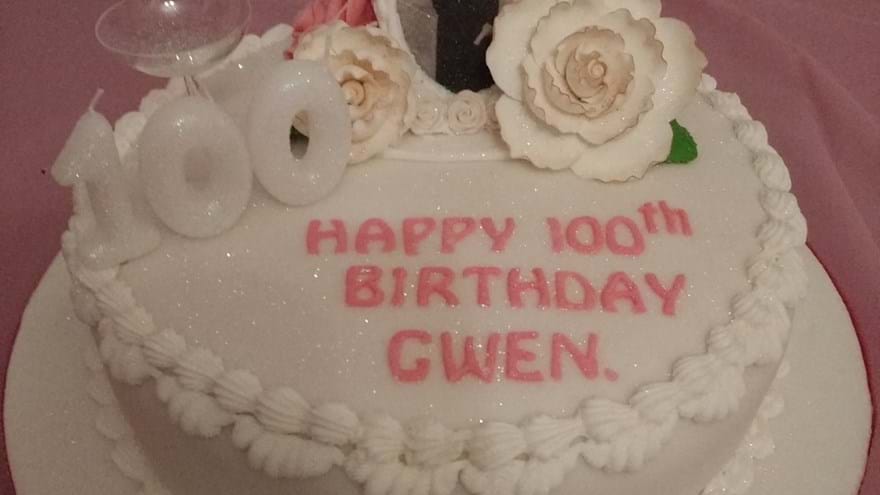 Happy 100th Birthday Gwen Cake