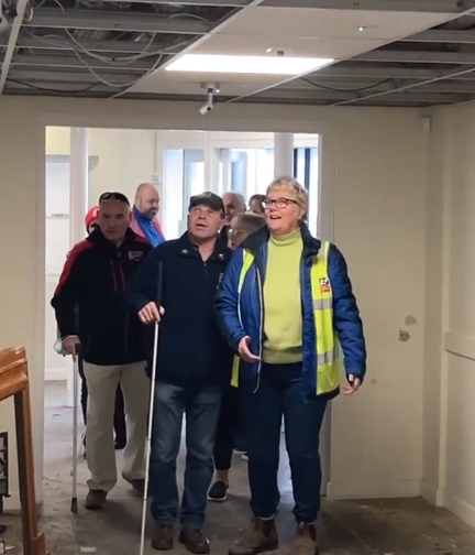 Our beneficiaries visiting our new wellbeing centre in Rustington before the building is refurbished