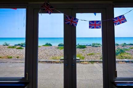 A view of the coast through the window at our Rustington centre