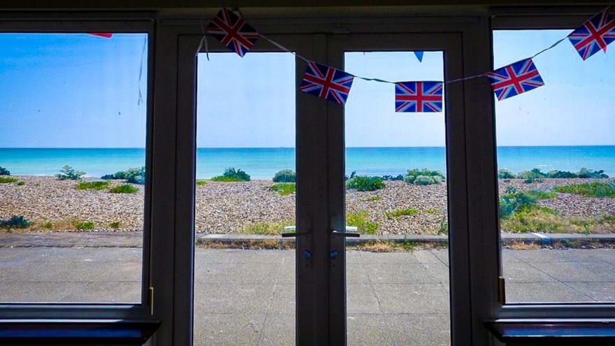 A view of the coast through the window at our Rustington centre