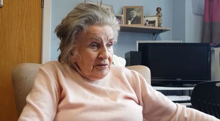Blind veteran Maureen talking