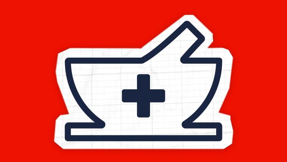 Icon of a bowl with an emergency cross