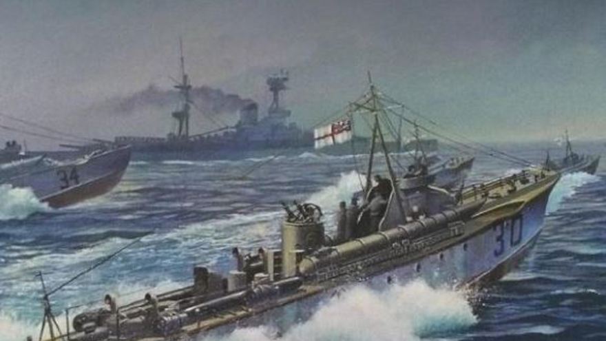 Illustration of a military ship from Glimpses of War Volume 2 front cover