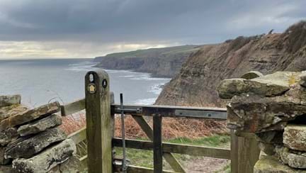 Coastal view from footpath on the Cleveland Way