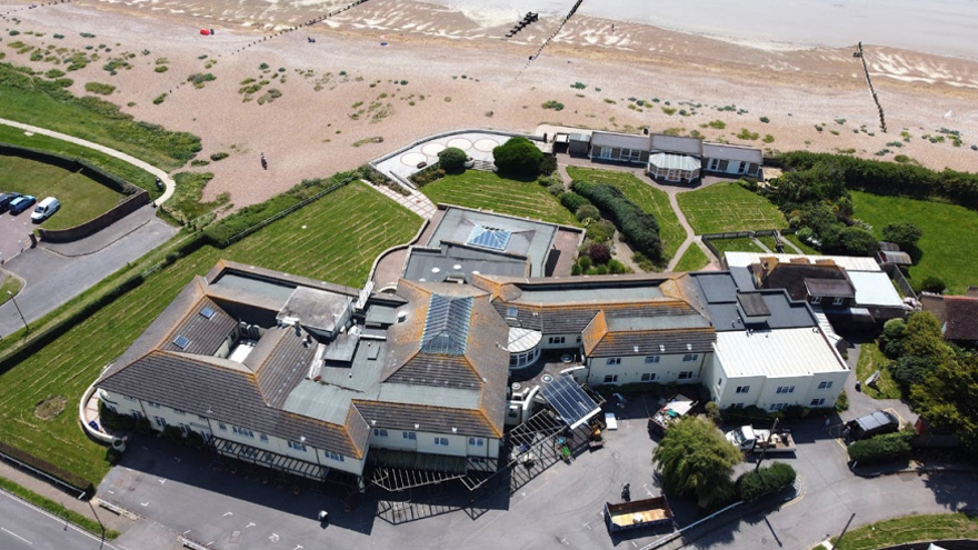 An aerial view of our new wellbeing centre in Rustington, Sussex