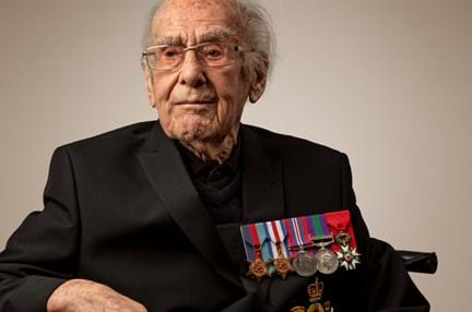 Blind veteran Harry's portrait