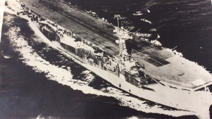 HMS Campania Ship sailing through the sea