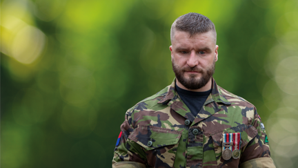 Portrait of Rob wearing his uniform