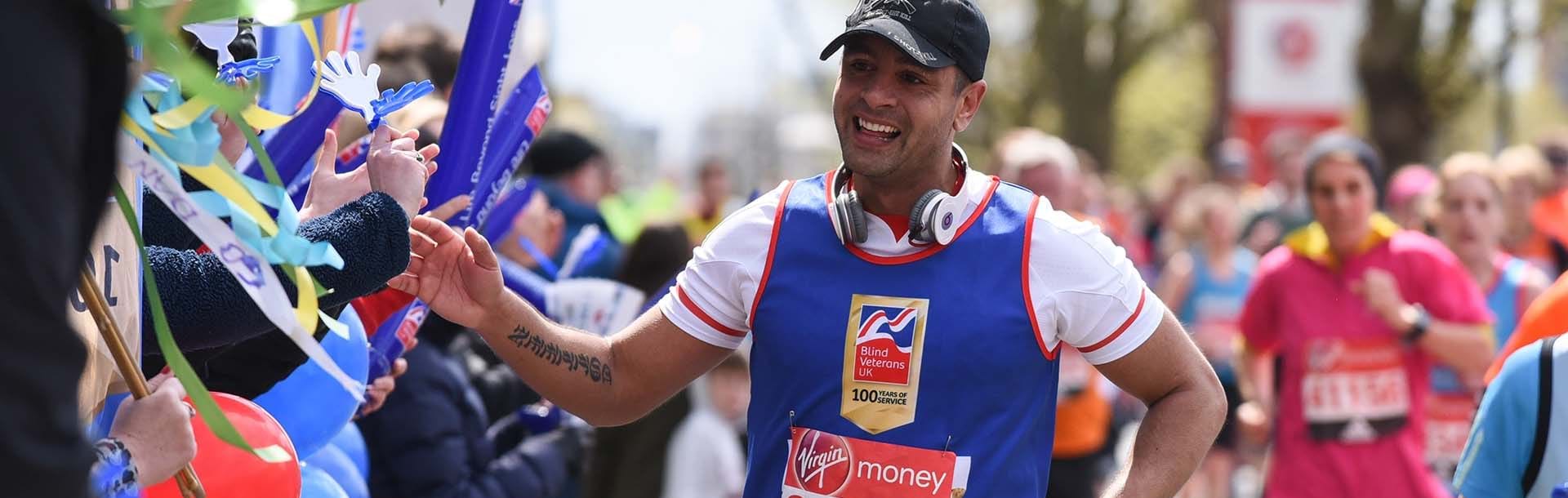 A photo of supporter Dominic running the London Marathon