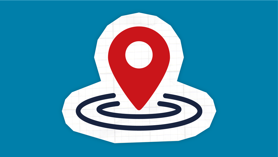 An icon of pin dot showing location